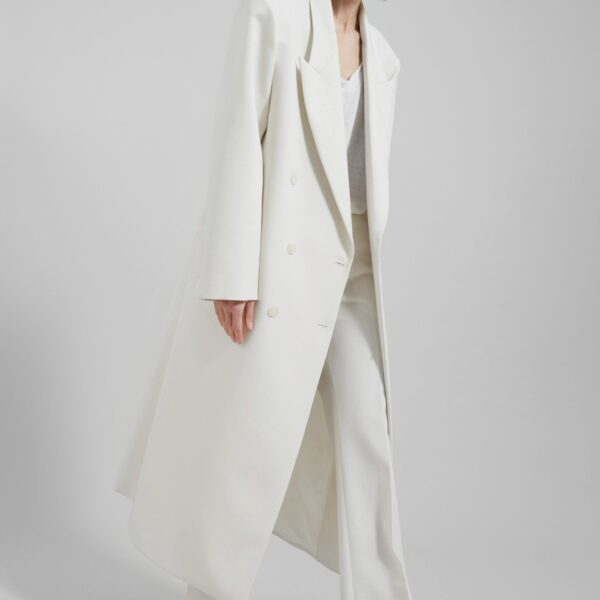 The Frankie Shop Jane Long Coat – White, view 4