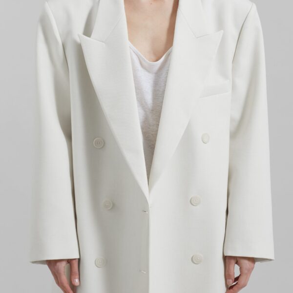 The Frankie Shop Jane Long Coat – White, view 5