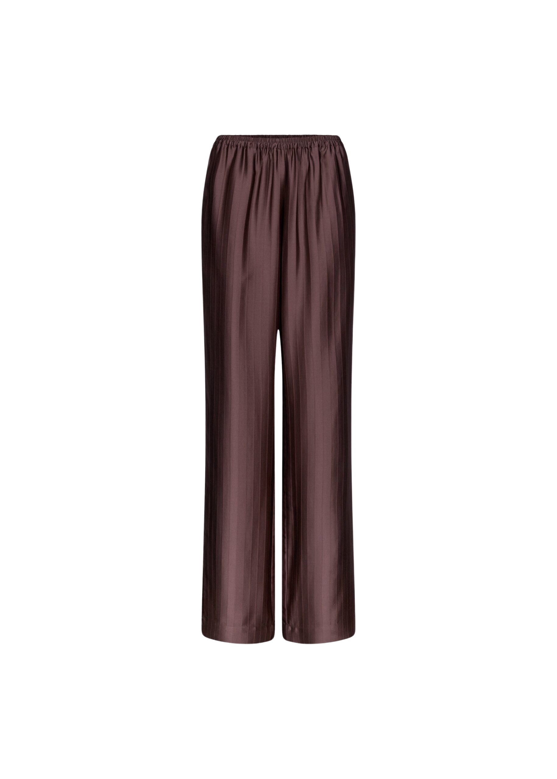 The Frankie Shop Kadala Silk Blend Trousers – Dark Brown