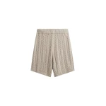 The Frankie Shop Karmoy Cable Knit Shorts – Beige