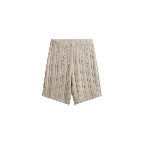 The Frankie Shop Karmoy Cable Knit Shorts – Beige