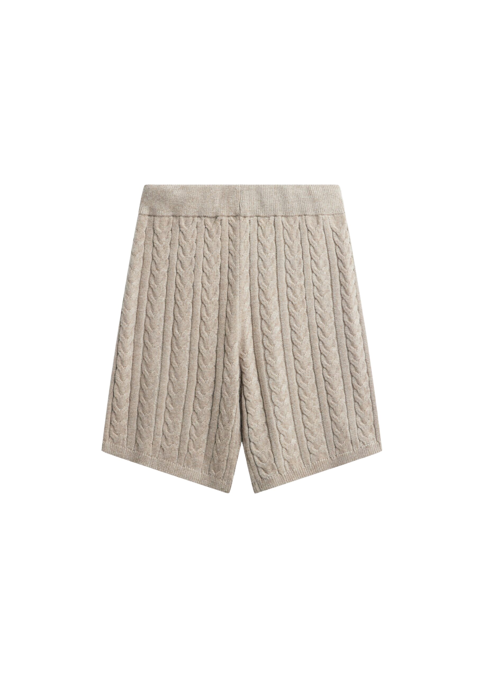 The Frankie Shop Karmoy Cable Knit Shorts – Beige