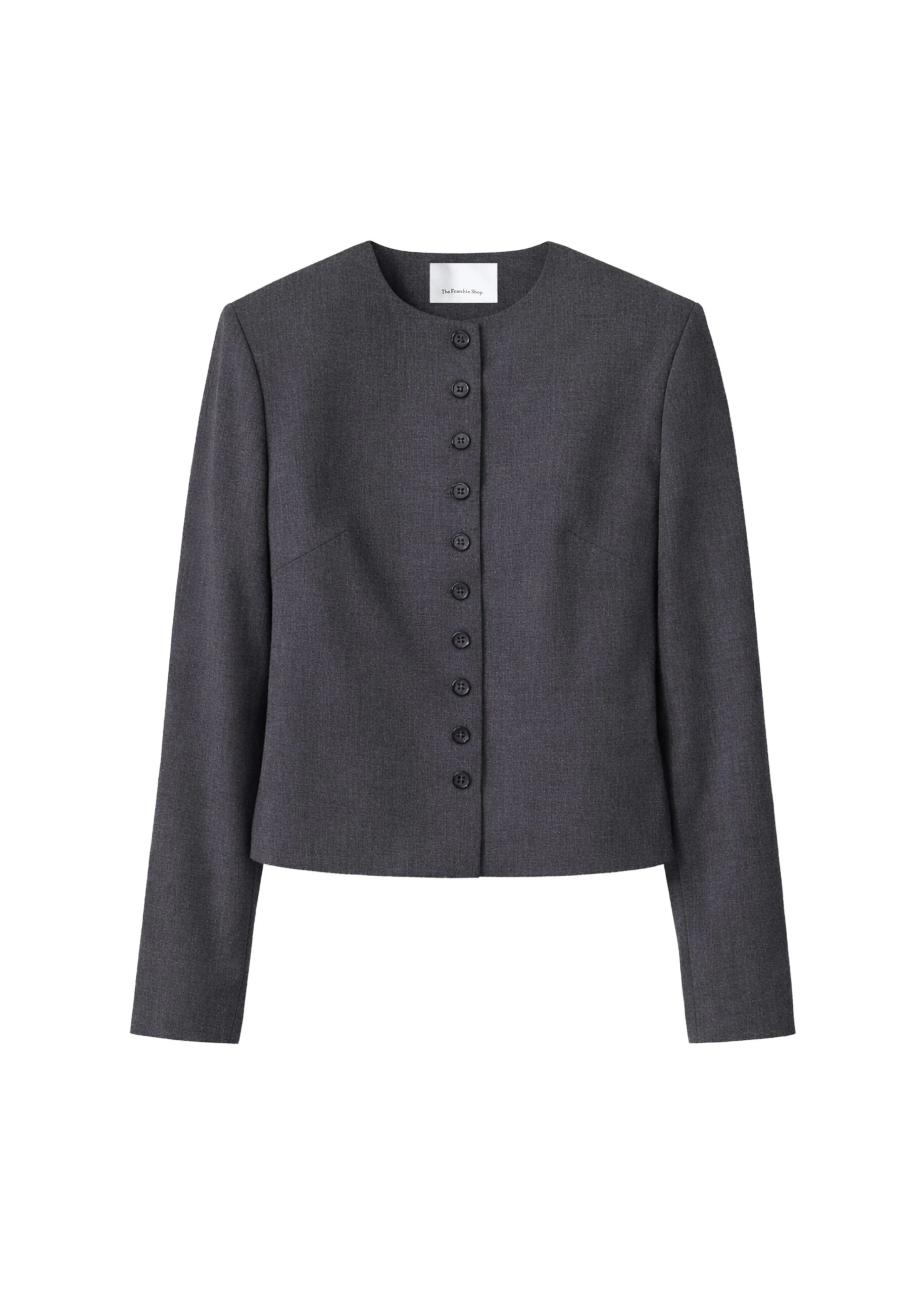 The-Frankie-Shop-Katya-Button-Up-Boxy-Top-Dark-Grey-Melange-coveti-scaled36148_nobg The Frankie Shop Katya Button-Up Boxy Top - Dark Grey Melange - Oversized Minimalist Tops in Grey - Shop at Luxury Shoes