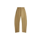 The Frankie Shop Keasden Barrel Leg Trousers - Camel - Oversized Minimalist Pants in Beige - Shop at Luxury Shoes 