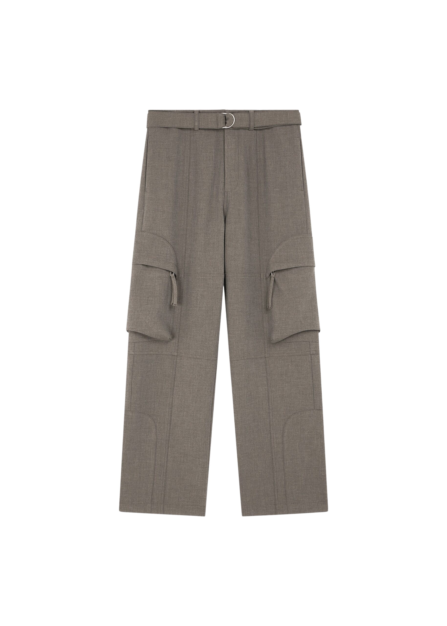 The Frankie Shop Kelly Double Weave Cargo Pants – Taupe Melange