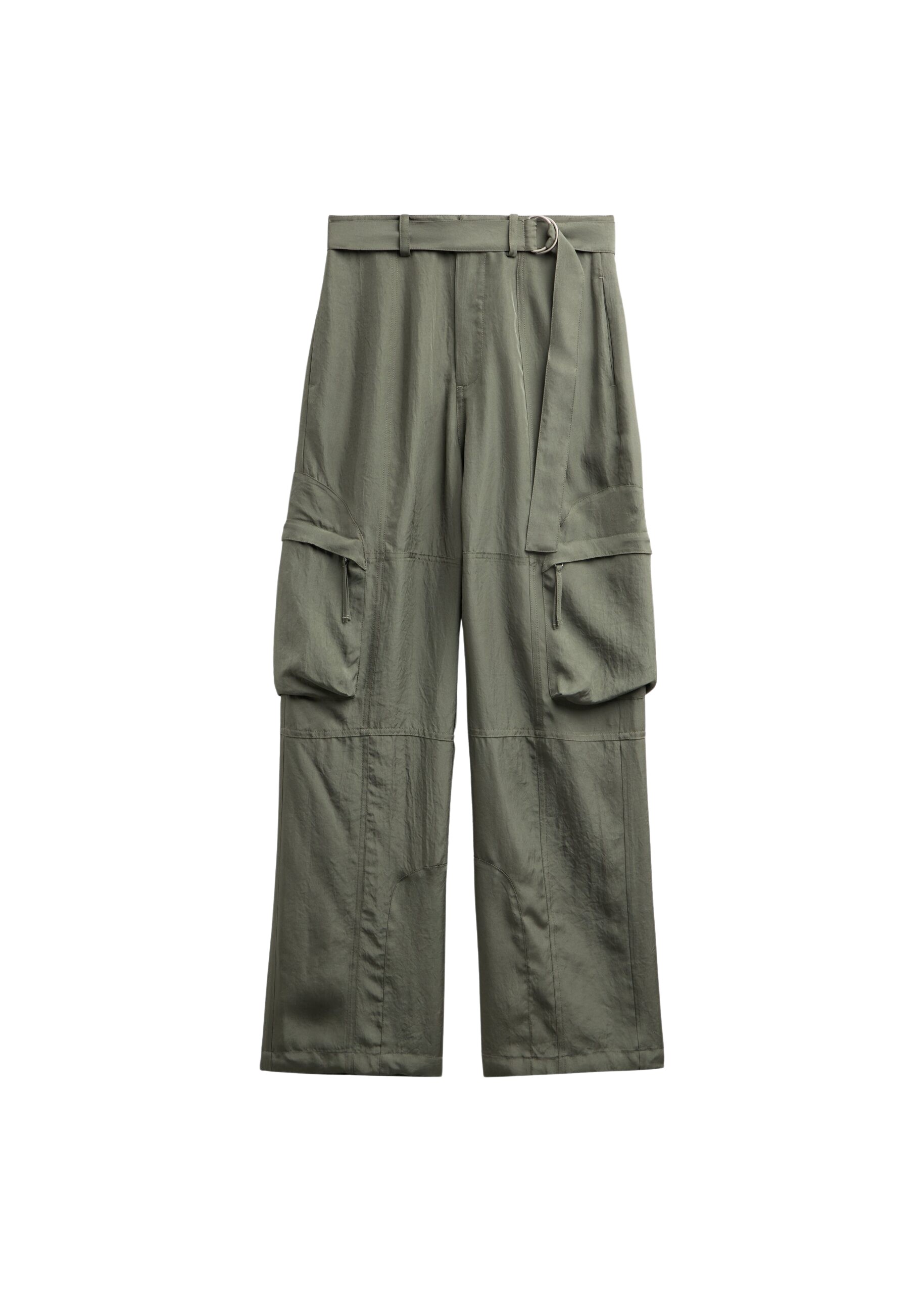 The Frankie Shop Kelly Fluid Cargo Pants – Moss Green