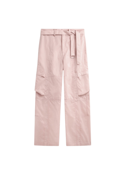 The Frankie Shop Kelly Sheer Cargo Pants - Pink - Oversized Minimalist Pants in Pink - Shop at Luxury Shoes 