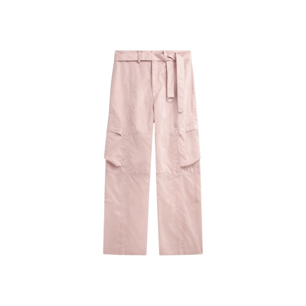 The Frankie Shop Kelly Sheer Cargo Pants - Pink - Oversized Minimalist Pants in Pink - Shop at Luxury Shoes 
