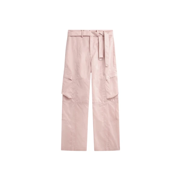 The Frankie Shop Kelly Sheer Cargo Pants - Pink - Oversized Minimalist Pants in Pink - Shop at Luxury Shoes 