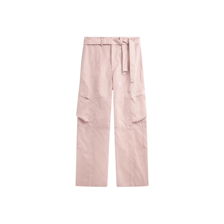 The Frankie Shop Kelly Sheer Cargo Pants - Pink - Oversized Minimalist Pants in Pink - Shop at Luxury Shoes 