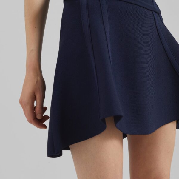 The Frankie Shop Kiama Sculpted Mini Skirt – Navy, view 3