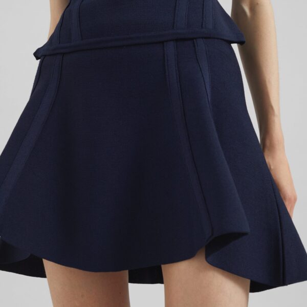 The Frankie Shop Kiama Sculpted Mini Skirt – Navy, view 5
