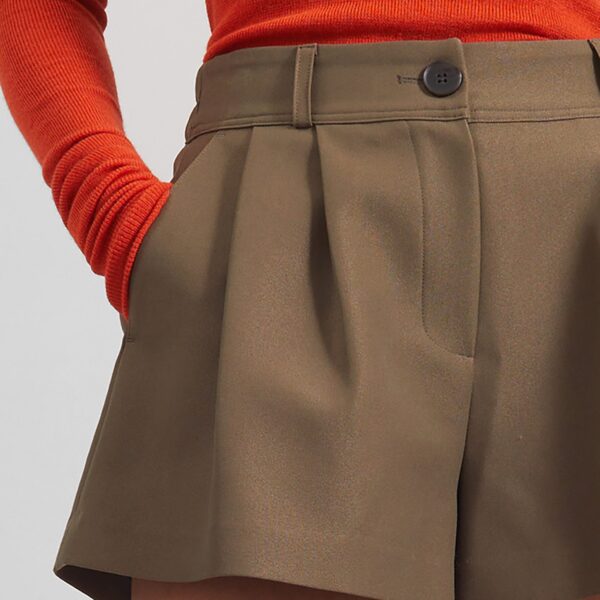 The Frankie Shop Kinsley Mini Shorts – Brown, view 6