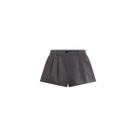 The Frankie Shop Kinsley Mini Shorts - Grey - Oversized Minimalist Shorts in Grey - Shop at Luxury Shoes 