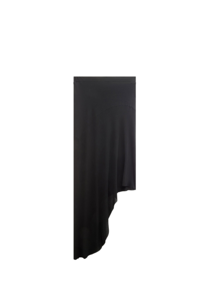 The Frankie Shop Kitty Sheer Asymmetric Skirt - Black - Oversized Minimalist Skirts in Black - Shop at Luxury Shoes 
