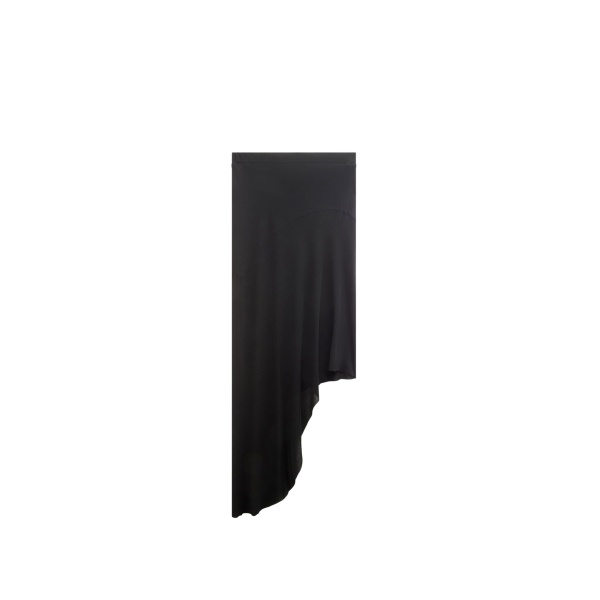 The Frankie Shop Kitty Sheer Asymmetric Skirt - Black - Oversized Minimalist Skirts in Black - Shop at Luxury Shoes 