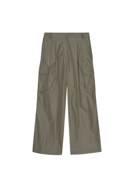The Frankie Shop Koa Cargo Pants - Khaki - Oversized Minimalist Pants in Green - Shop at Luxury Shoes 