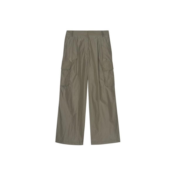 The Frankie Shop Koa Cargo Pants - Khaki - Oversized Minimalist Pants in Green - Shop at Luxury Shoes 