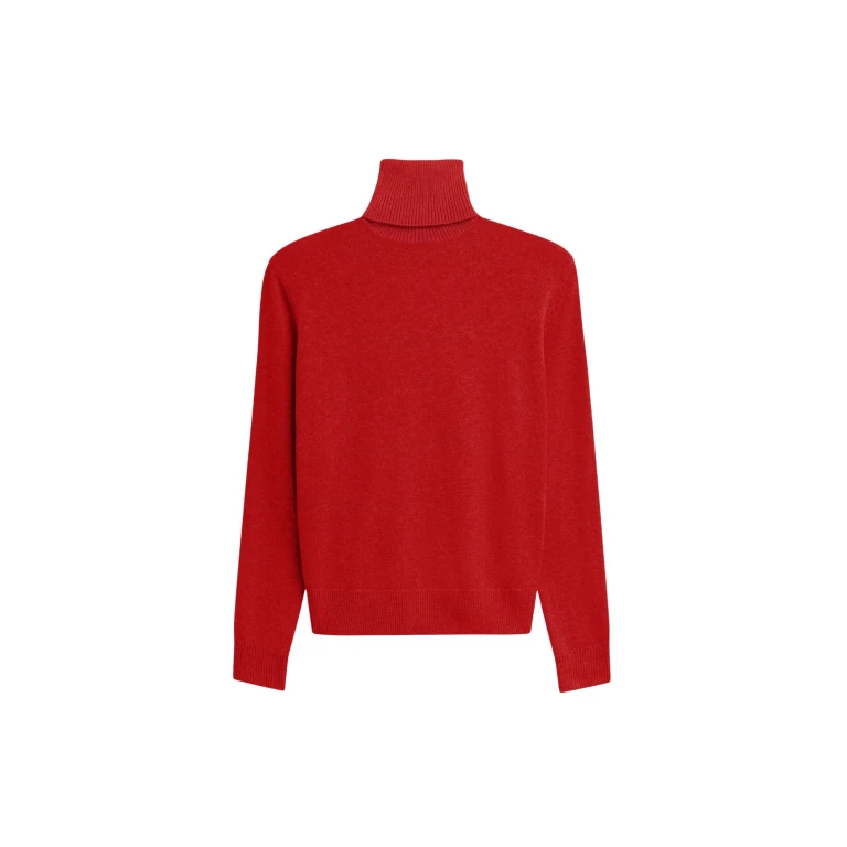 The Frankie Shop Koler Padded Knit Turtleneck - Red - Oversized Minimalist Knitwear in Red - Shop at Luxury Shoes 