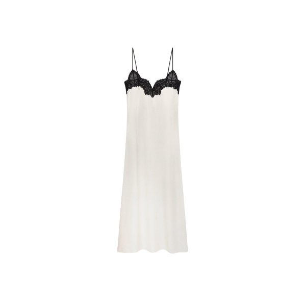 The Frankie Shop Lace Cami Dress - Ivory - Oversized Minimalist Dresses in Ivory - Shop at Luxury Shoes 