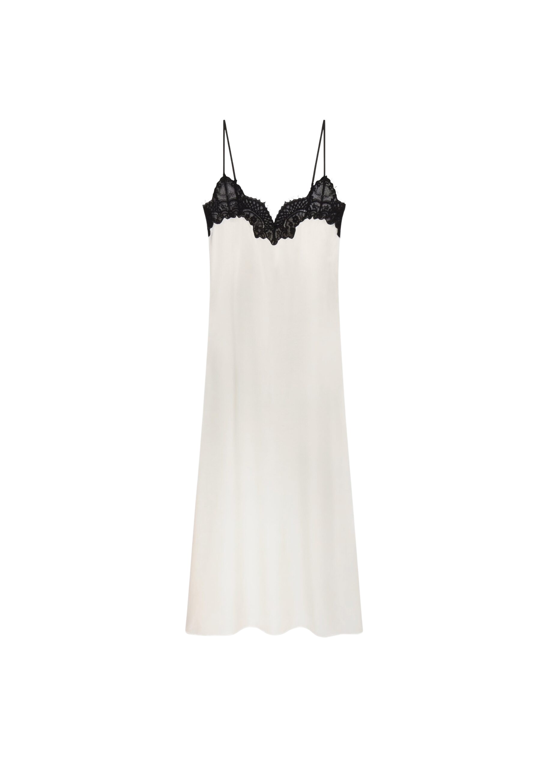 The Frankie Shop Lace Cami Dress - Ivory - Oversized Minimalist Dresses in Ivory - Shop at Luxury Shoes 