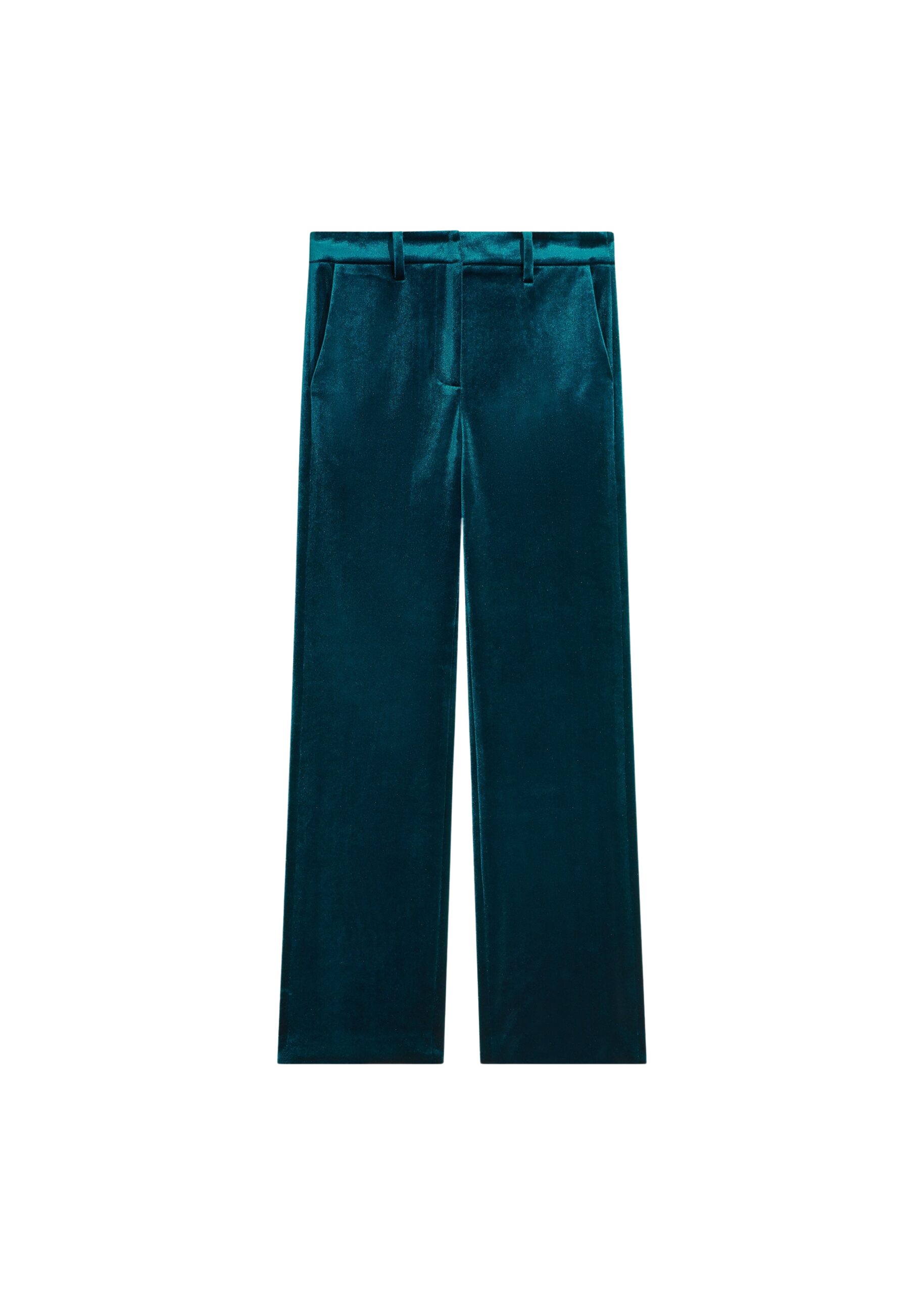 The Frankie Shop Laila Velvet Trousers – Deep Green