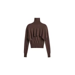The Frankie Shop Lausanne Cashmere Detachable Layered Knit Set – Brown