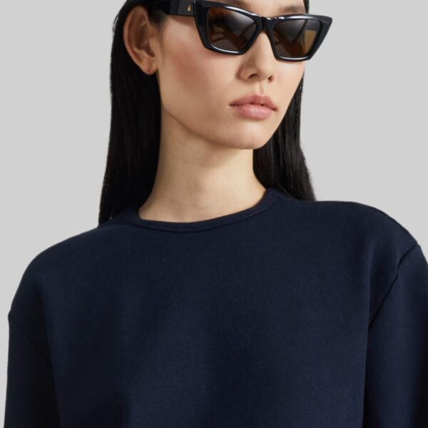 The Frankie Shop Leni Knit Oversized Top – Navy, view 5
