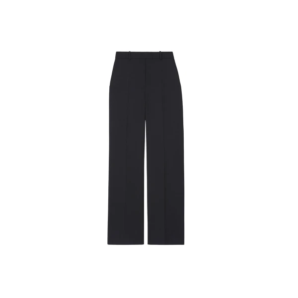 The Frankie Shop Lenora Straight Trousers - Black - Oversized Minimalist Pants in Black - Shop at Luxury Shoes 