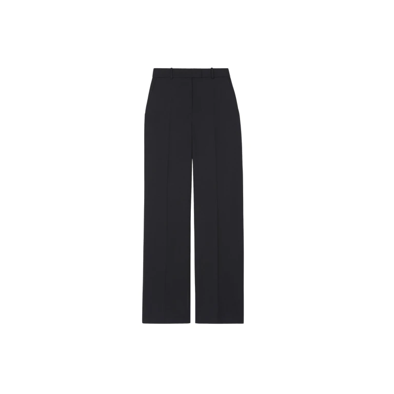 The Frankie Shop Lenora Straight Trousers - Black - Oversized Minimalist Pants in Black - Shop at Luxury Shoes 