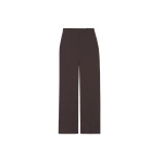 The Frankie Shop Lenora Straight Trousers - Brown - Oversized Minimalist Pants in Beige - Shop at Luxury Shoes 
