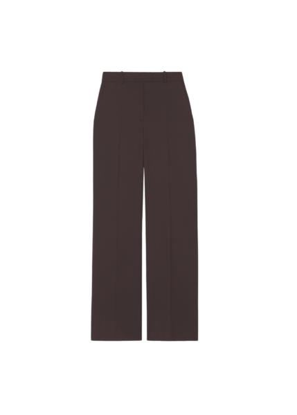 The Frankie Shop Lenora Straight Trousers - Brown - Oversized Minimalist Pants in Beige - Shop at Luxury Shoes 