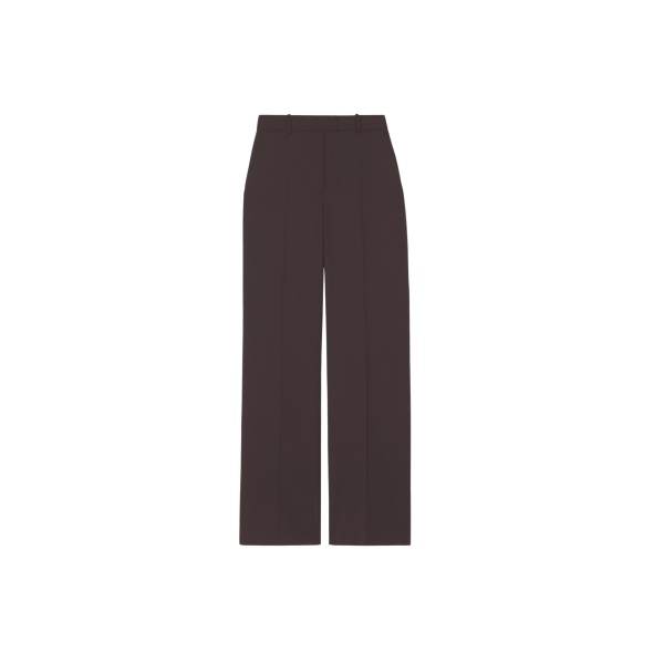 The Frankie Shop Lenora Straight Trousers - Brown - Oversized Minimalist Pants in Beige - Shop at Luxury Shoes 