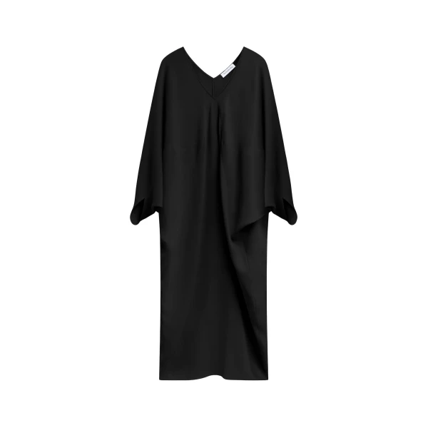 The Frankie Shop Lilia Kaftan Dress - Black - Oversized Minimalist Dresses in Black - Shop at Luxury Shoes 