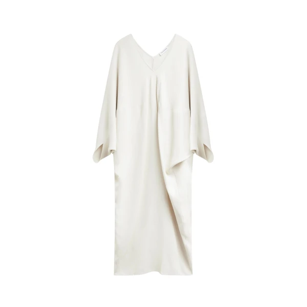 The Frankie Shop Lilia Kaftan Dress - Ivory - Oversized Minimalist Dresses in Ivory - Shop at Luxury Shoes 