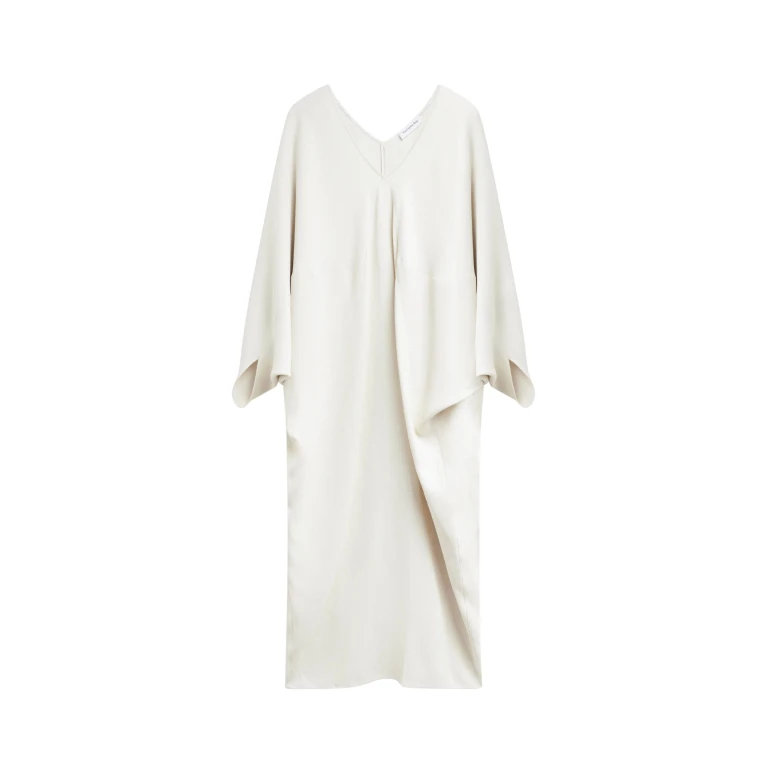 The Frankie Shop Lilia Kaftan Dress - Ivory - Oversized Minimalist Dresses in Ivory - Shop at Luxury Shoes 