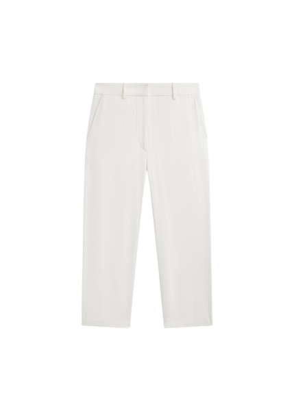 The Frankie Shop Lior Fluid Capri Pants - Ivory - Oversized Minimalist Pants in Ivory - Shop at Luxury Shoes 