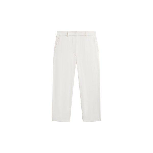 The Frankie Shop Lior Fluid Capri Pants - Ivory - Oversized Minimalist Pants in Ivory - Shop at Luxury Shoes 