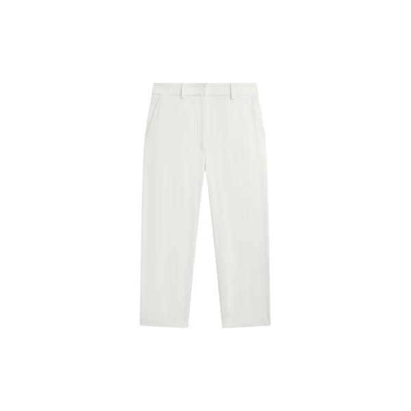 The Frankie Shop Lior Fluid Capri Pants - Ivory - Oversized Minimalist Pants in Ivory - Shop at Luxury Shoes 