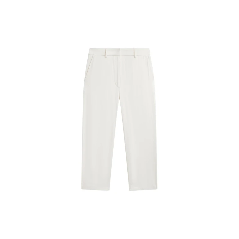 The Frankie Shop Lior Fluid Capri Pants - Ivory - Oversized Minimalist Pants in Ivory - Shop at Luxury Shoes 