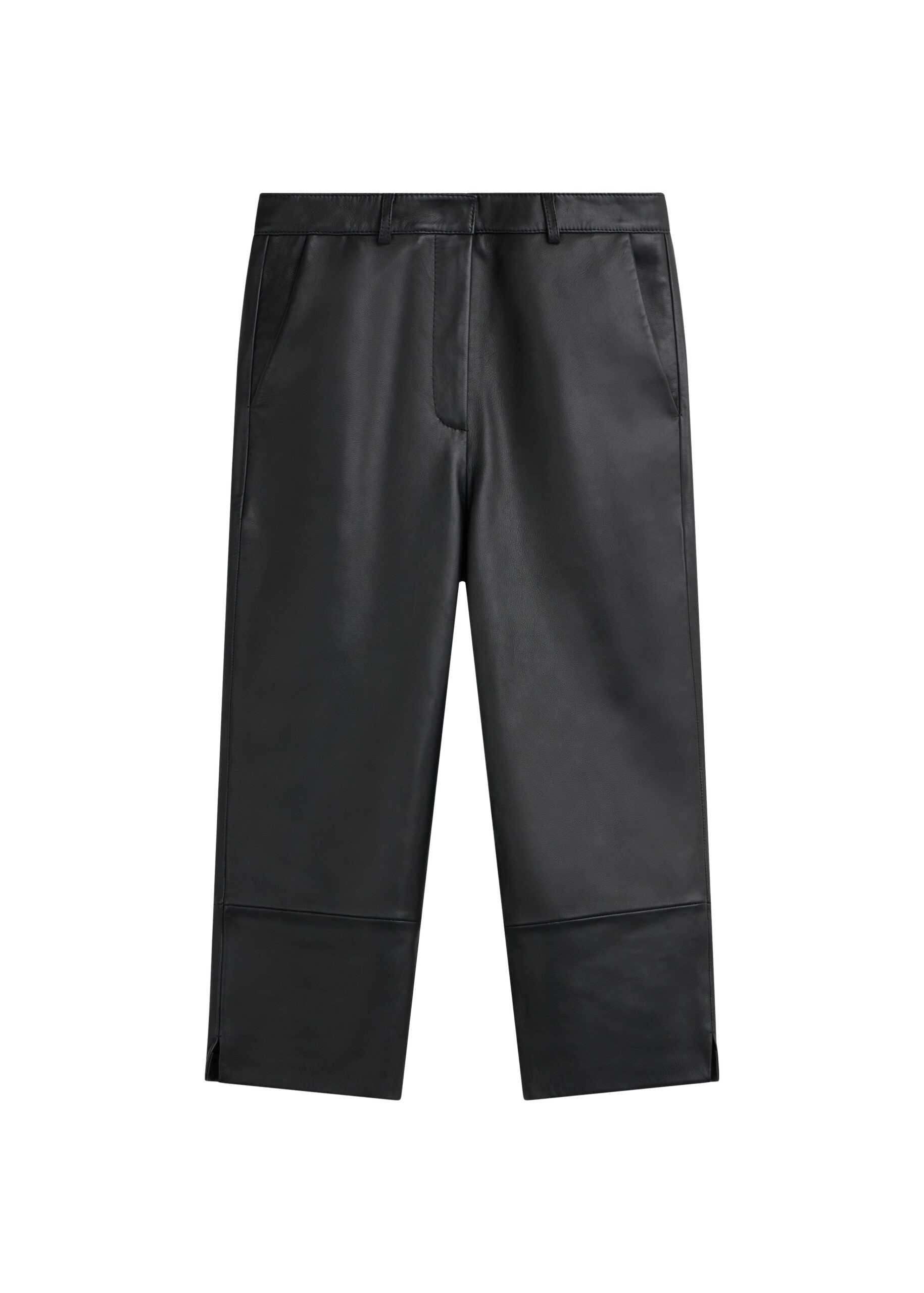 The Frankie Shop Lior Leather Capri Pants – Black
