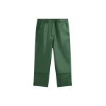 The Frankie Shop Lior Leather Capri Pants - Emerald - Oversized Minimalist Pants in Green - Shop at Luxury Shoes 