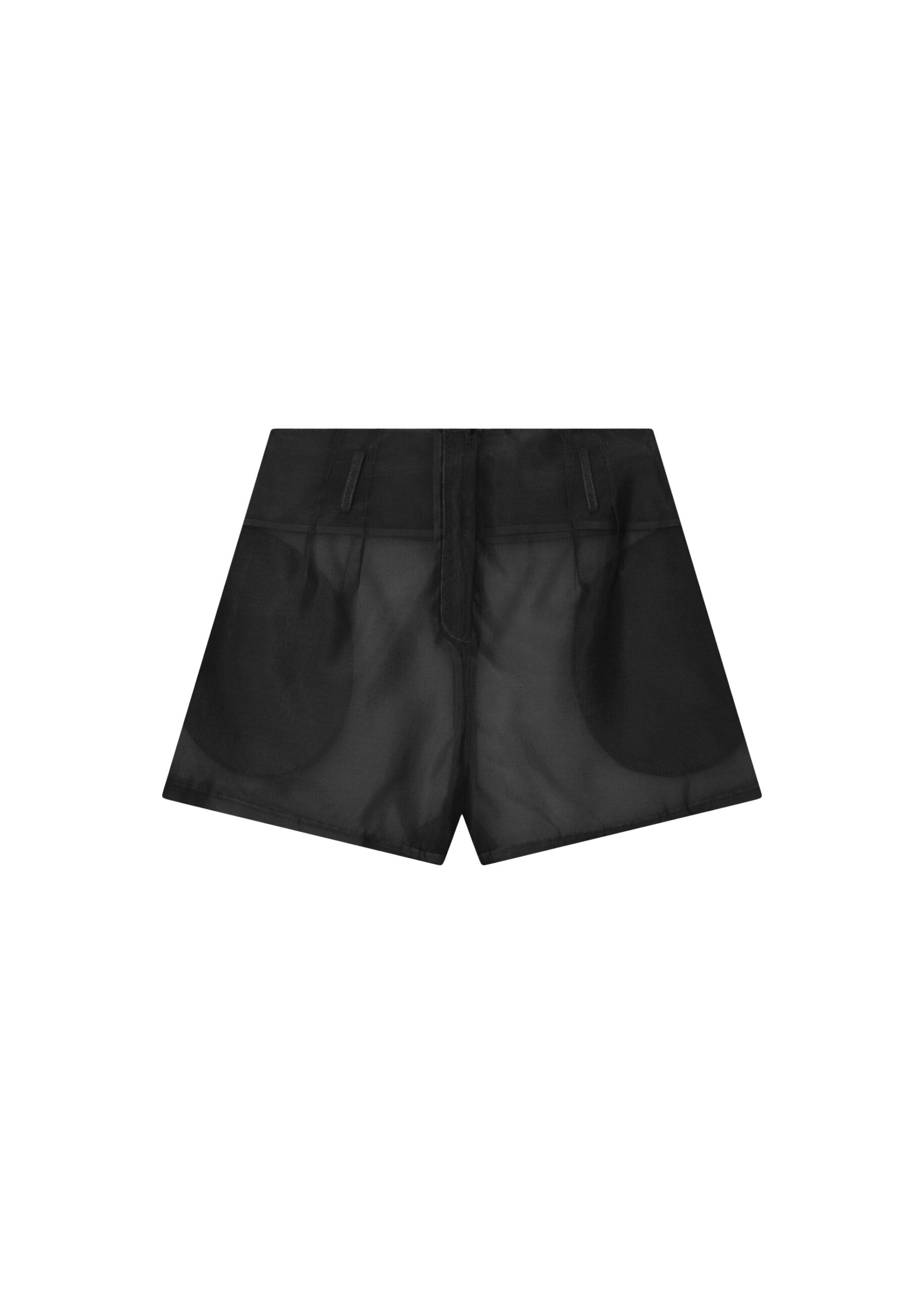 The Frankie Shop Lise Sheer Shorts – Black