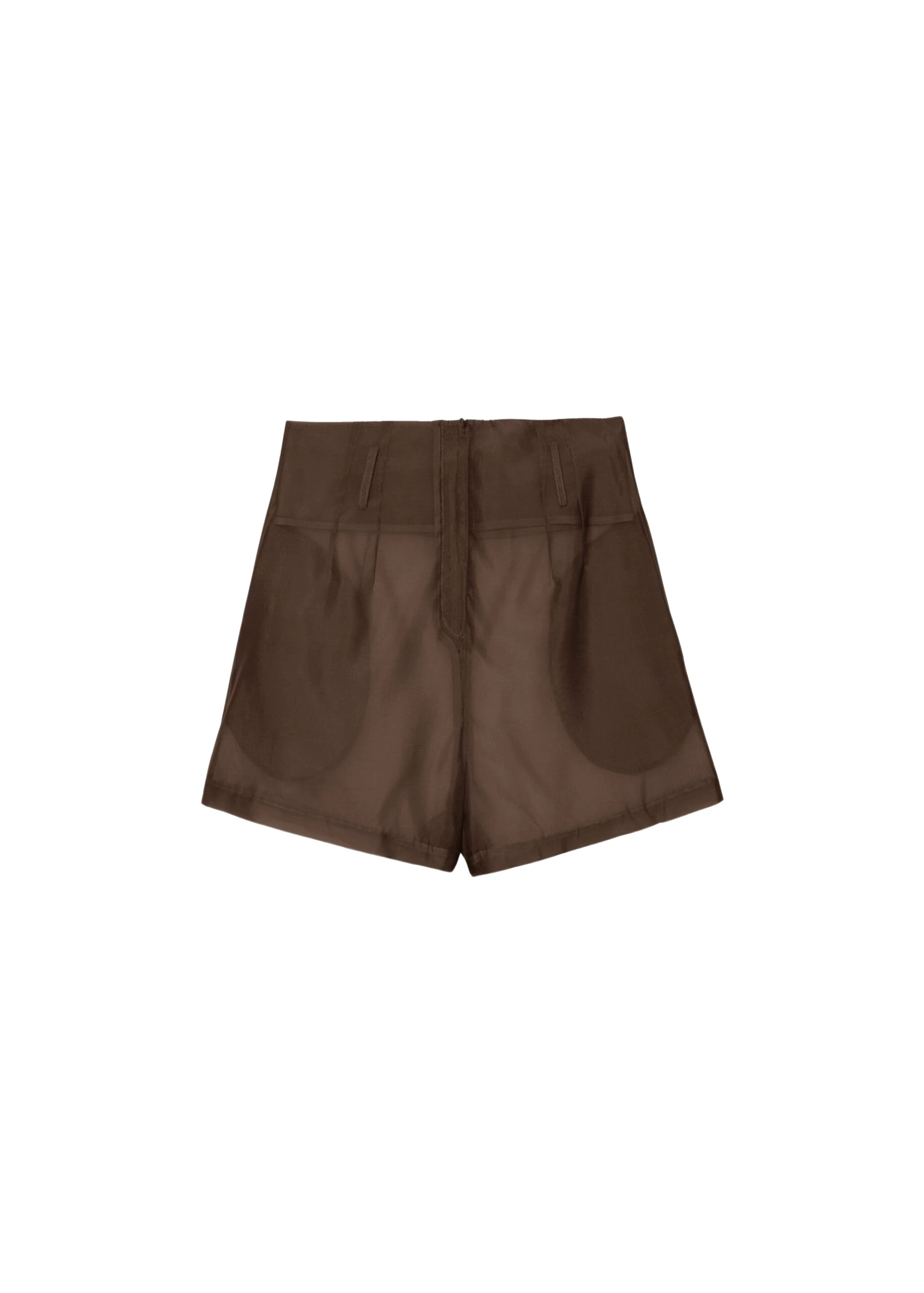 The-Frankie-Shop-Lise-Sheer-Shorts-Brown-coveti-scaled49417_nobg The Frankie Shop Lise Sheer Shorts - Brown - Oversized Minimalist Shorts in Beige - Shop at Luxury Shoes