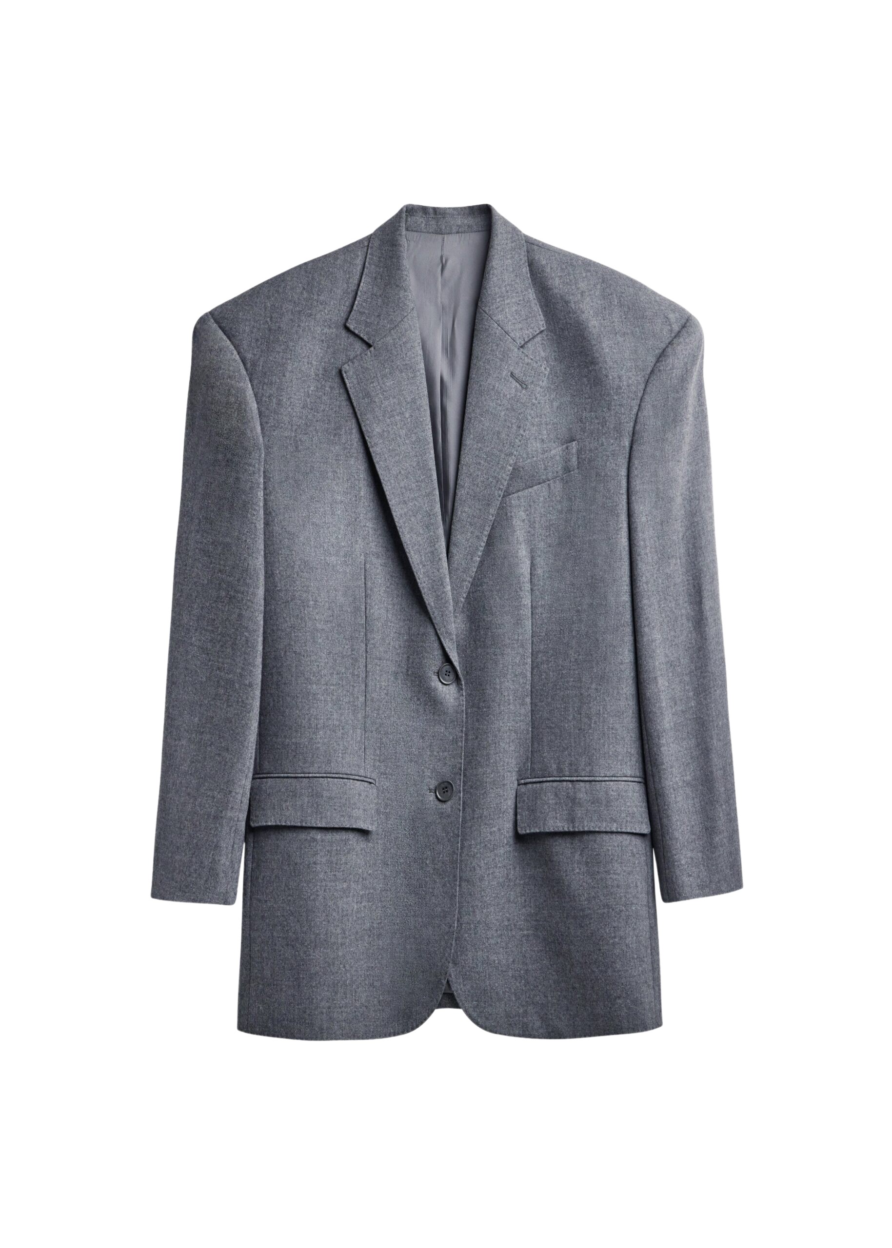 The Frankie Shop Lismore Wool Oversized Blazer – Grey