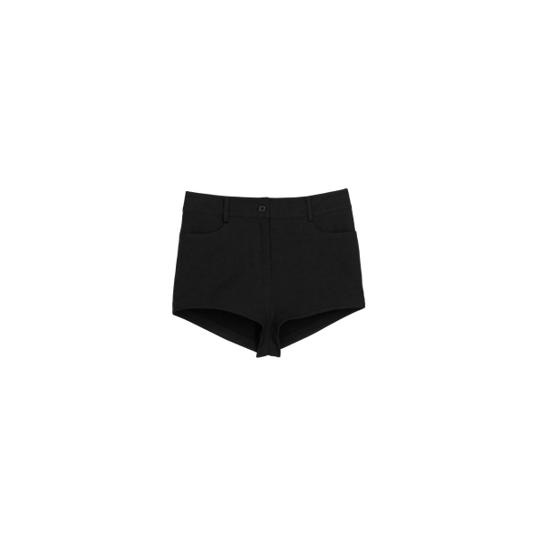 The Frankie Shop Loen Hot Pants - Black - Oversized Minimalist Shorts in Black - Shop at Luxury Shoes 