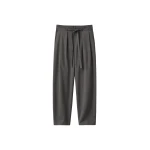 The Frankie Shop Loire Curved Pants - Charcoal Pinstripe - Oversized Minimalist Pants in Multicolour - Shop at Luxury Shoes 