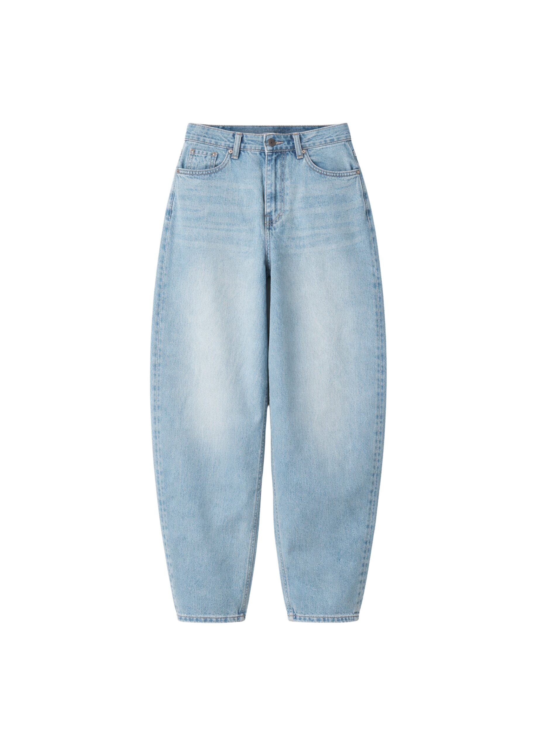 The Frankie Shop Lucena Barrel-Leg Jeans – Light Wash