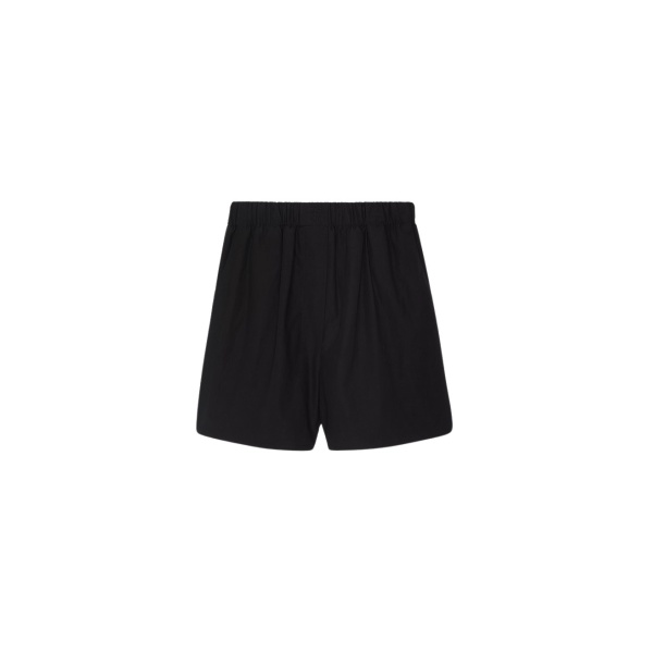The Frankie Shop Lui Organic Cotton Boxer Short - Black - Oversized Minimalist Shorts in Black - Shop at Luxury Shoes 