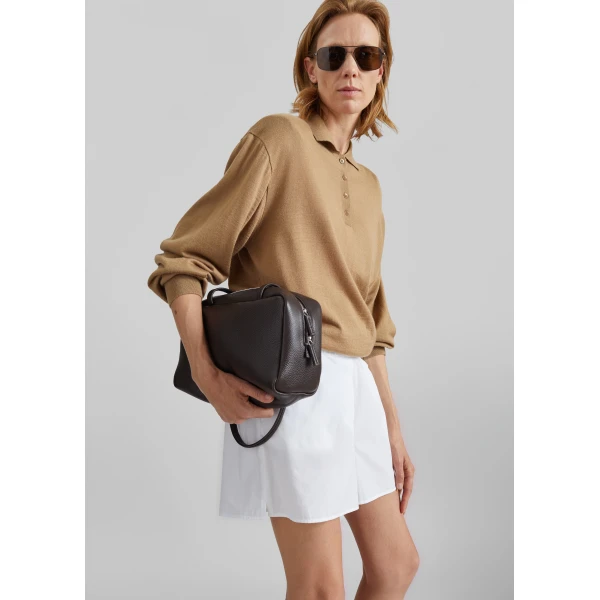 The Frankie Shop Lui Organic Cotton Boxer Short - White - Oversized Minimalist Shorts in White - Shop at Luxury Shoes 